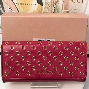 GUC MIU MIU Nappa Vele Azalea Leather Continental Wallet 😍🔥
